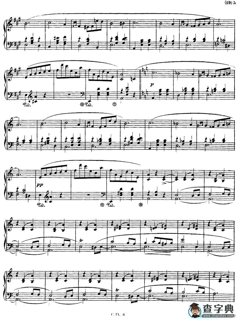 Valse brillante Op34 No2 （A小调华丽圆舞曲 Op.34-2 ）钢琴谱