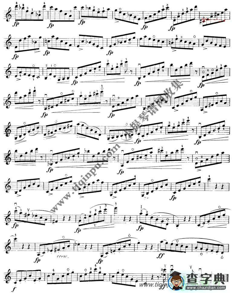 开塞36首小提琴练习曲（28-36）小提琴曲谱