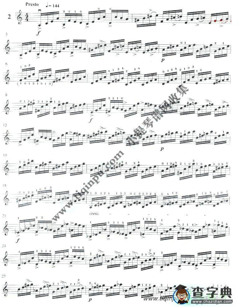 顿特二十四首练习曲op.35全集小提琴曲谱