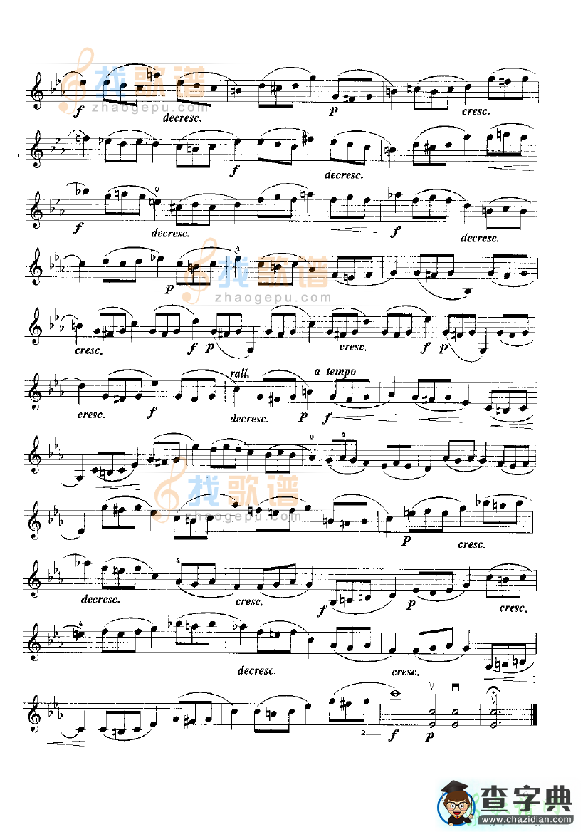 开塞小提琴练习曲36首6小提琴谱