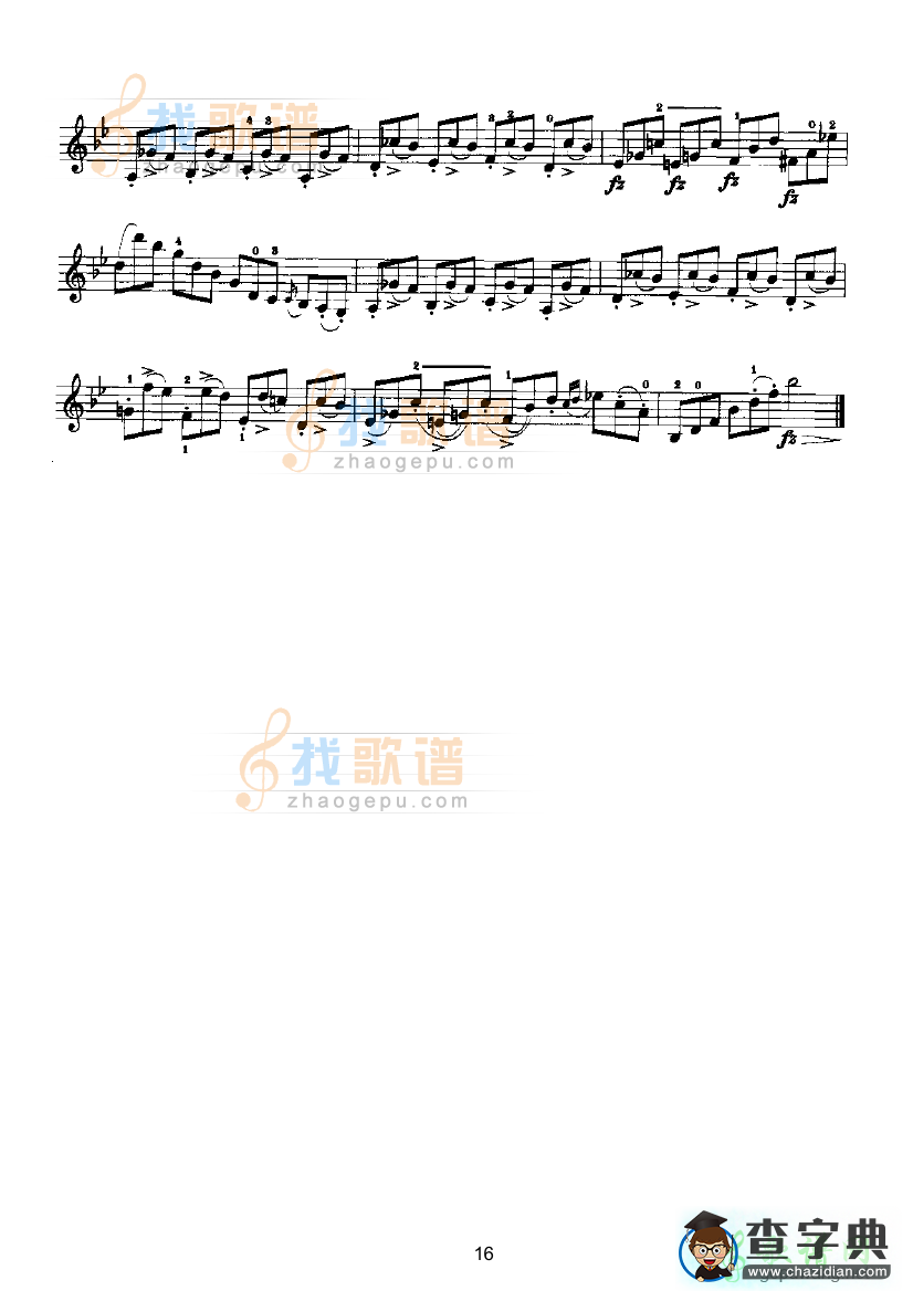 马扎斯小提琴华丽练习曲7小提琴谱
