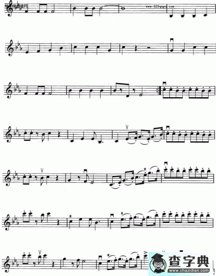 小机灵的歌（日本动画片《聪明的一休》主题曲）小提琴谱