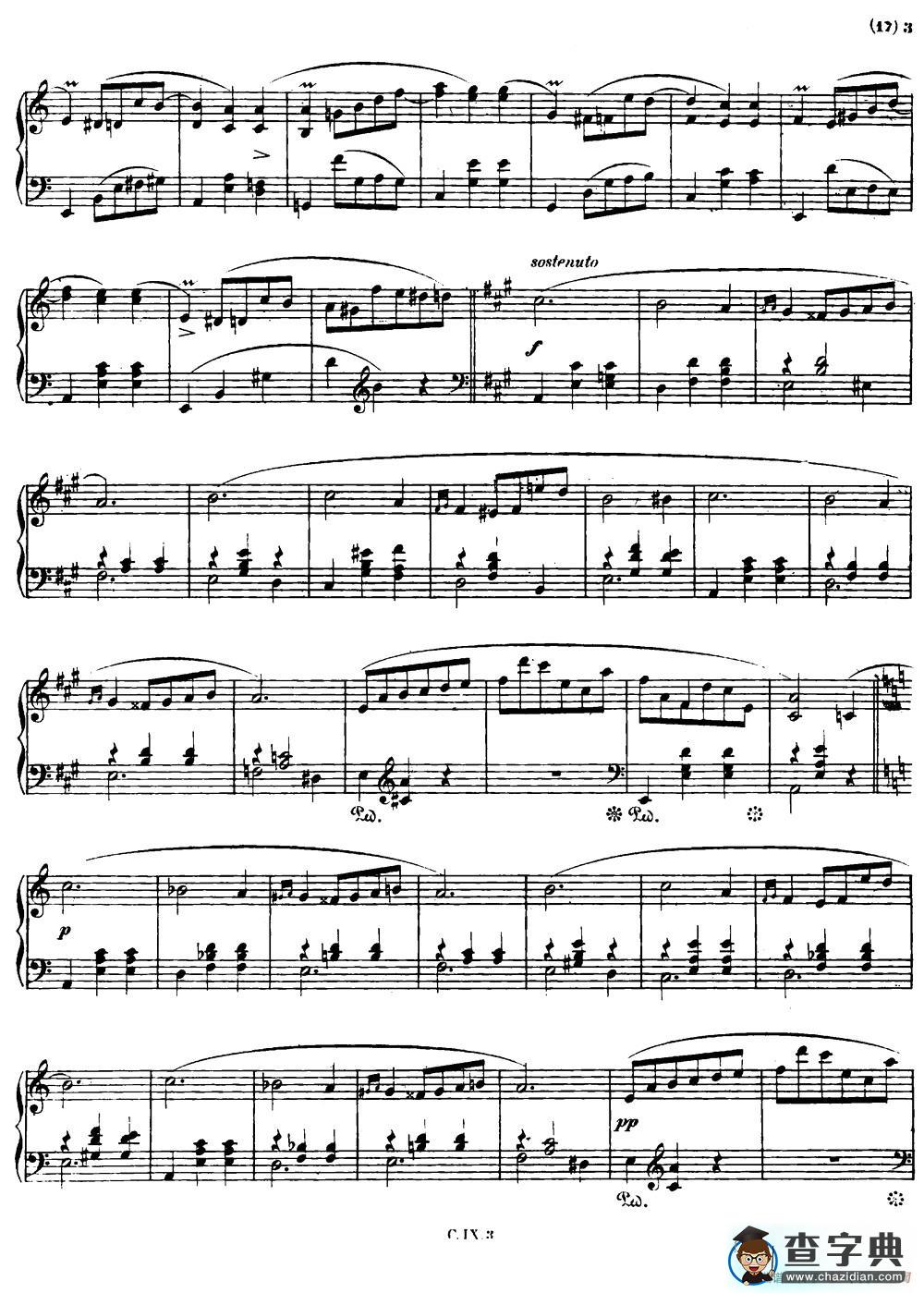Valse brillante Op34 No2 （A小调华丽圆舞曲 Op.34-2 ）钢琴谱