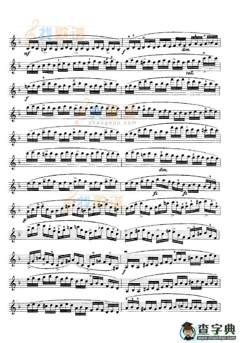 开赛小提琴练习曲（30到36）小提琴谱