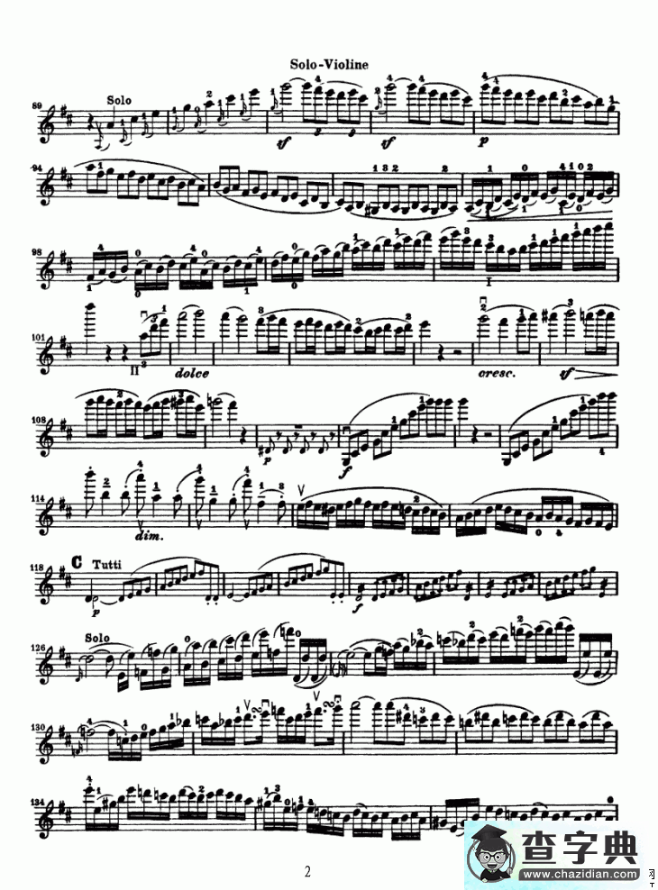 Konzert fur Violine小提琴谱
