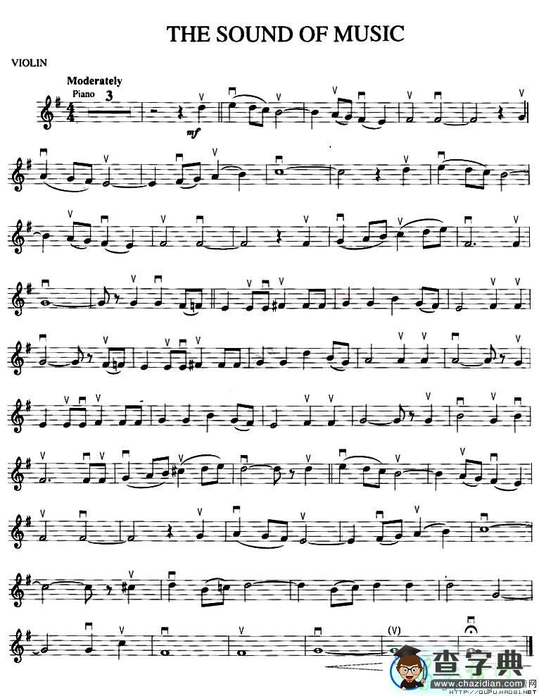 THE SOUND OF MUSIC小提琴谱
