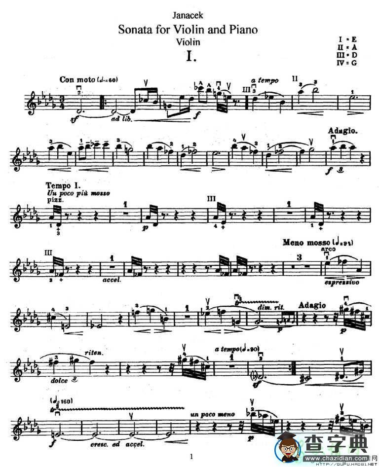 Sonata for Violin and Piano小提琴谱