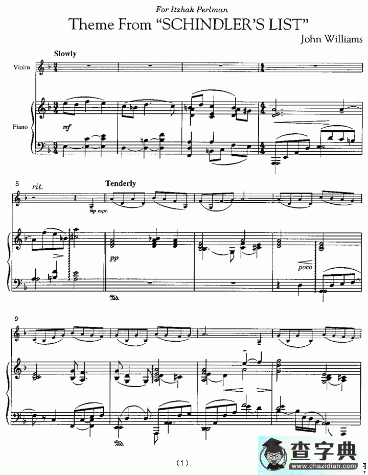 Theme From小提琴谱