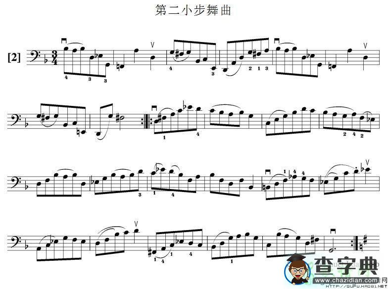 第二小步舞曲小提琴谱