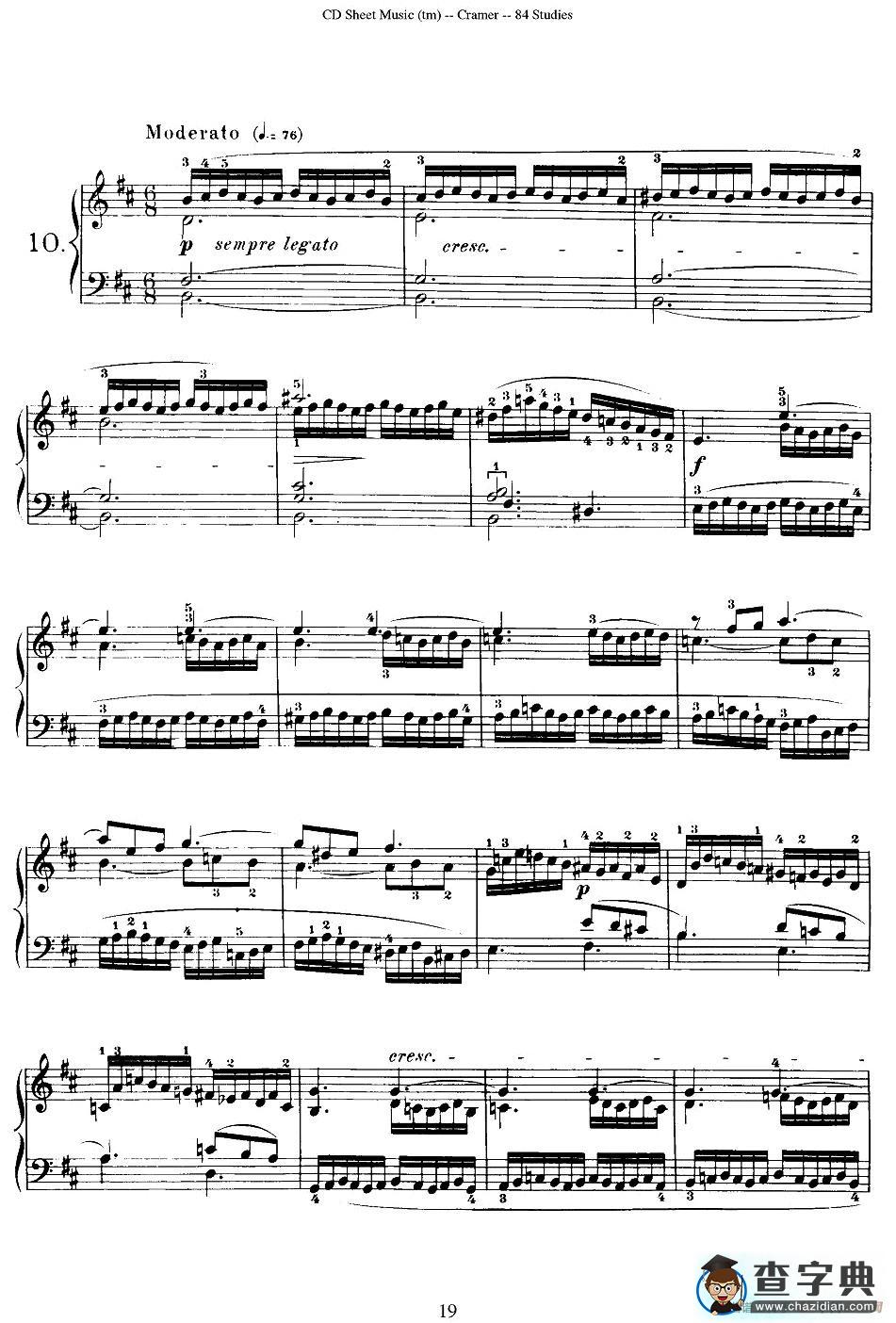 Cramer - 84 exercices（6—10）（克拉莫84首钢琴练习曲）钢琴谱