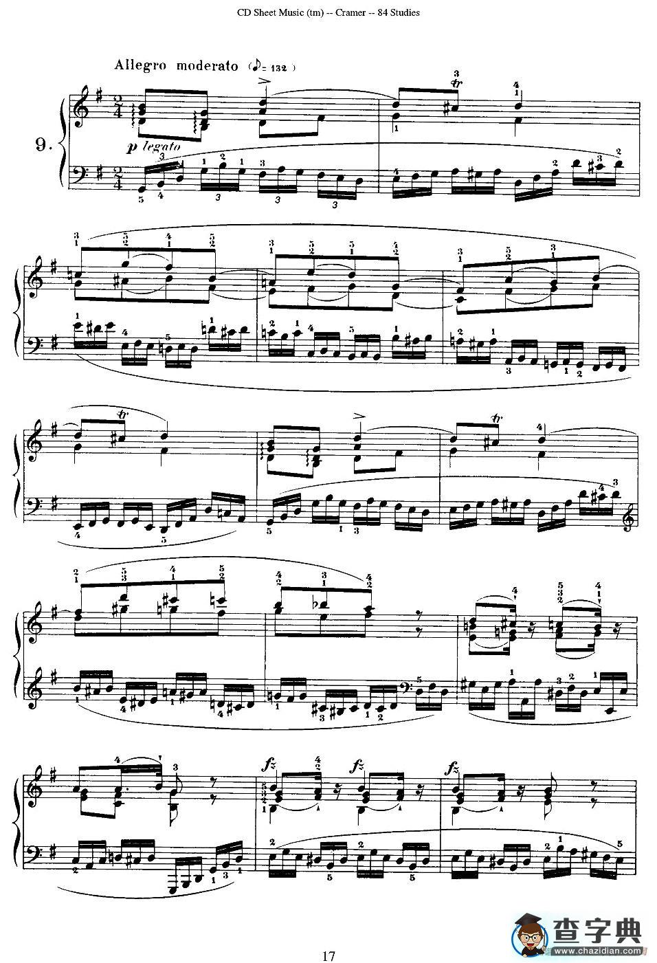 Cramer - 84 exercices（6—10）（克拉莫84首钢琴练习曲）钢琴谱