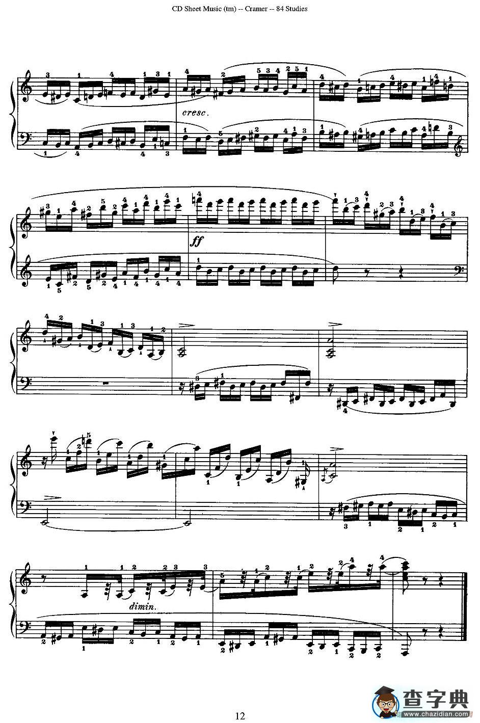 Cramer - 84 exercices（6—10）（克拉莫84首钢琴练习曲）钢琴谱