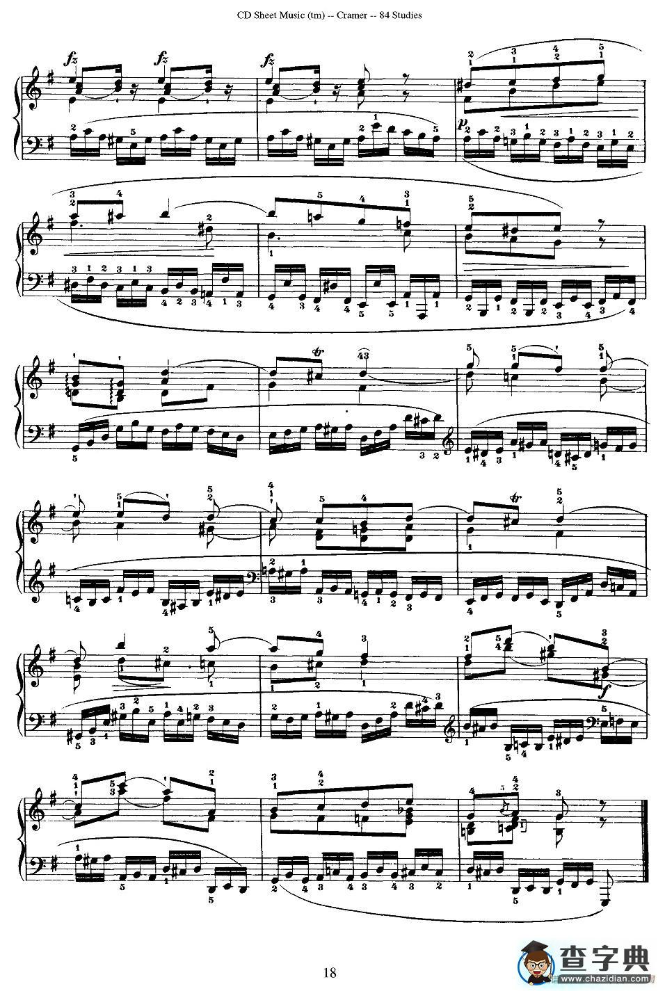 Cramer - 84 exercices（6—10）（克拉莫84首钢琴练习曲）钢琴谱