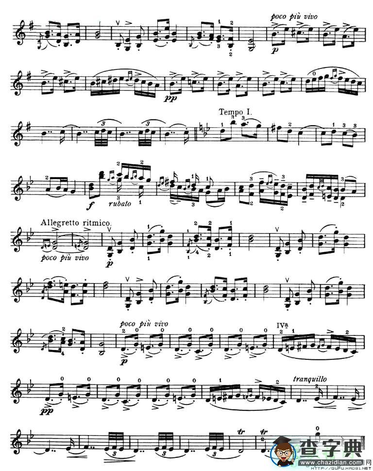 SLAVONIC DANCE NO.1 IN G MINOR小提琴谱
