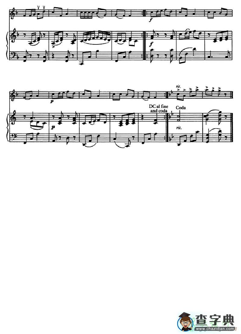 Longford Tune and ‘I Have a Bonnet’小提琴谱