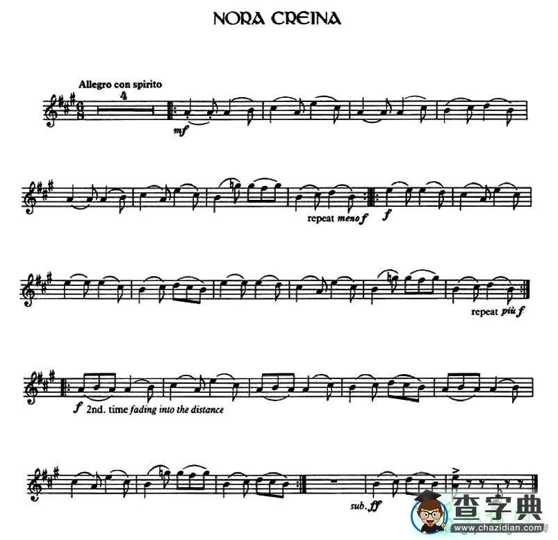 Nora Creina小提琴谱