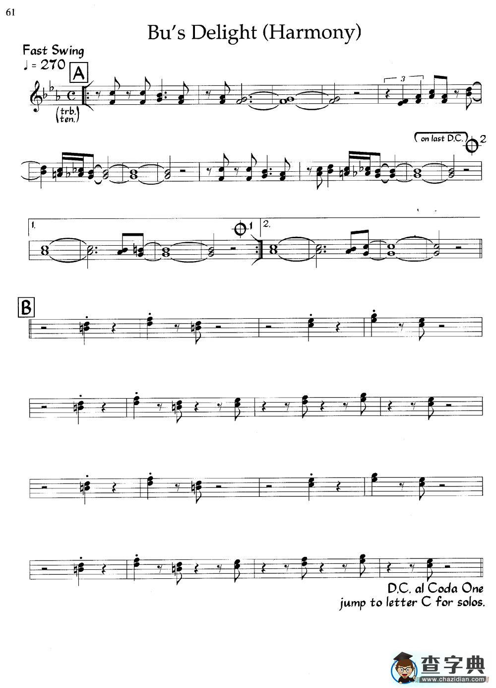 Bus Delight（爵士钢琴曲）钢琴谱