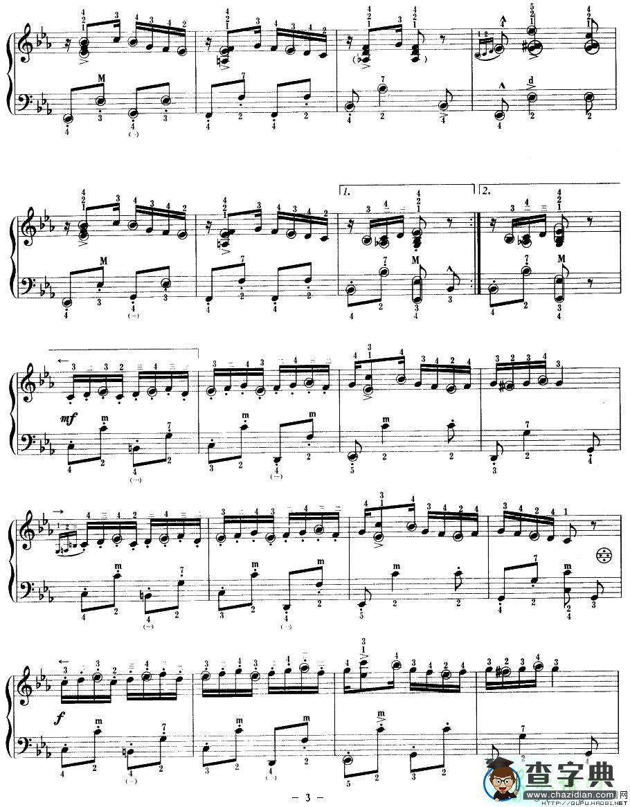 迷人的拉格泰姆舞曲手风琴谱