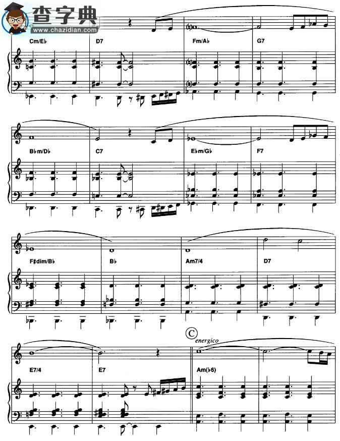 自由探戈手风琴谱_Tango pour Claude