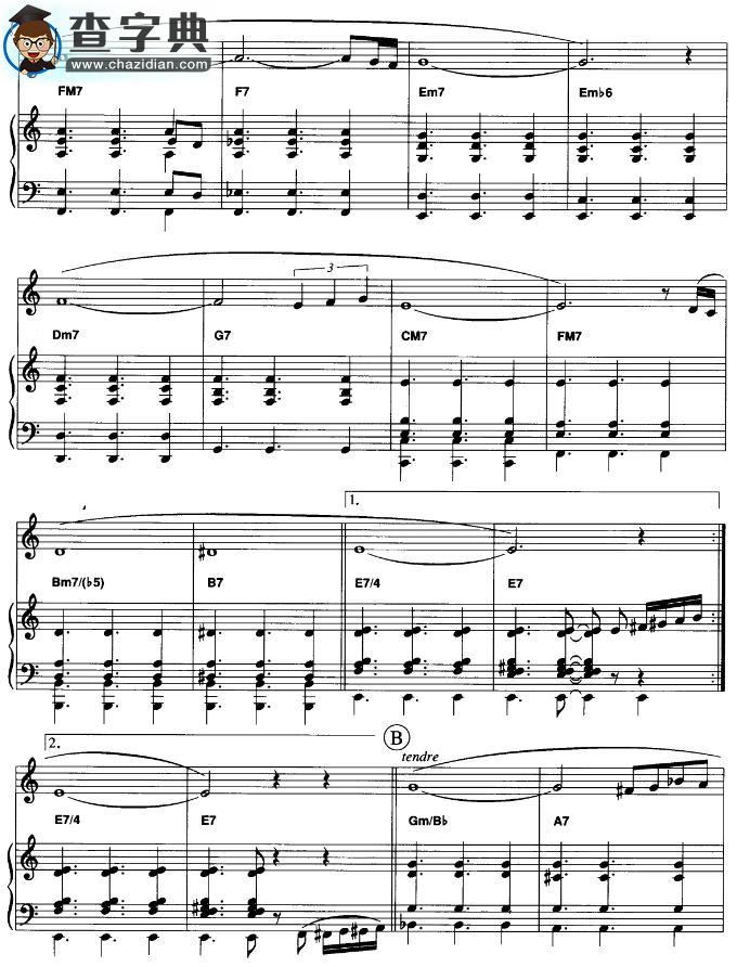 自由探戈手风琴谱_Tango pour Claude