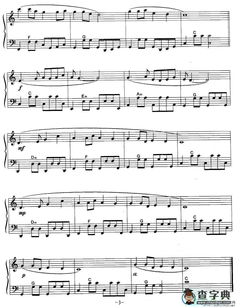 小城故事手风琴谱_器乐乐谱_中国曲谱网