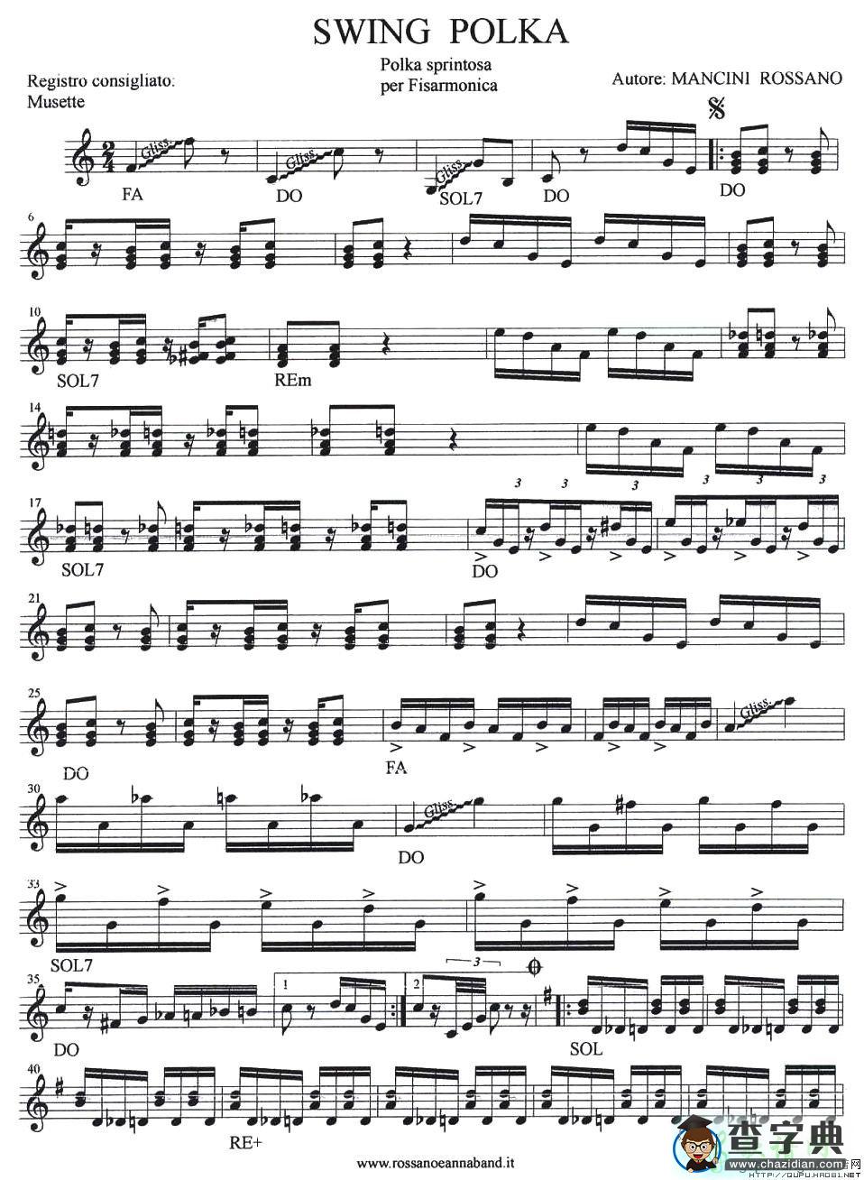Swing Polka手风琴谱