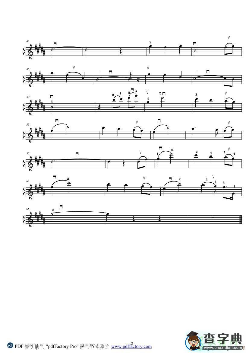 万花谷花海小提琴谱