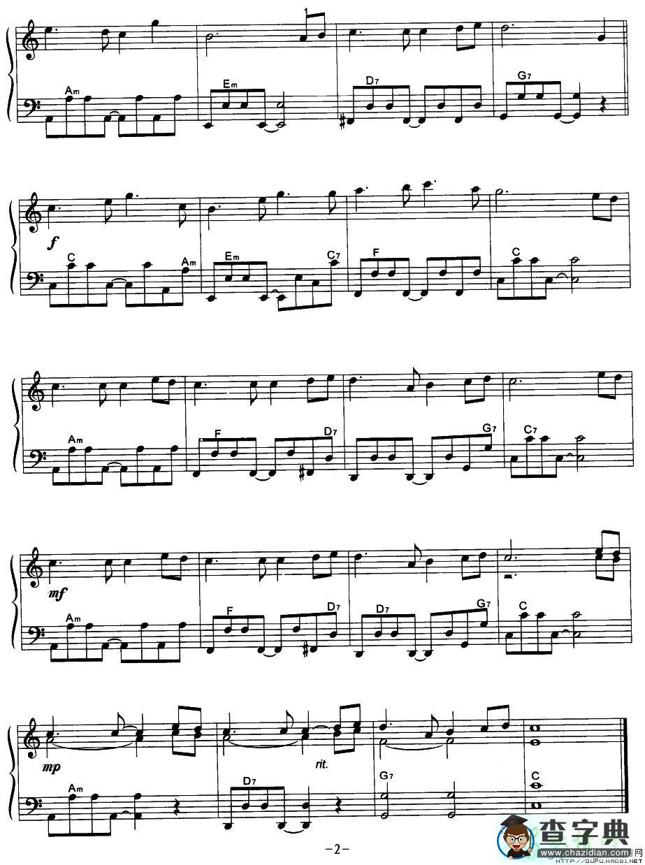 月亮代表我的心手风琴谱_器乐乐谱_中国曲谱网