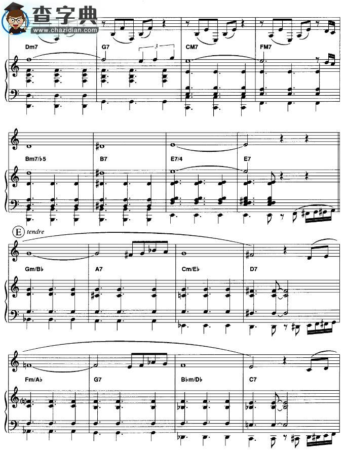 自由探戈手风琴谱_Tango pour Claude