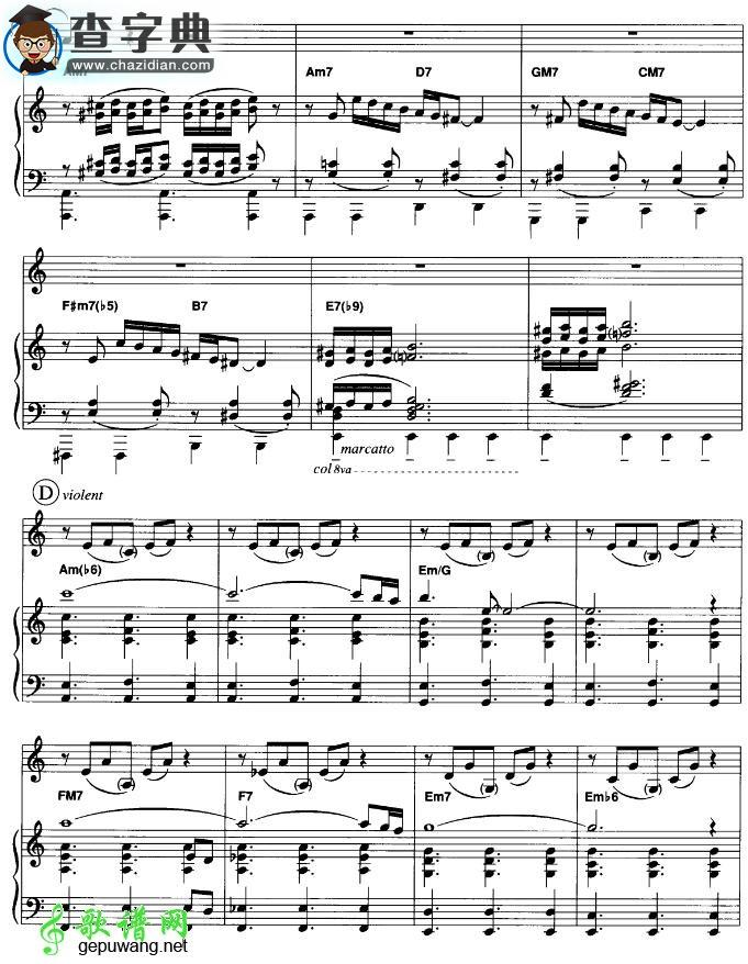 Tango pour Claude手风琴谱