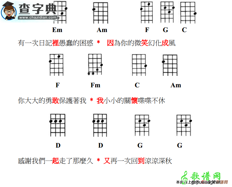 小手拉大手尤克里里谱