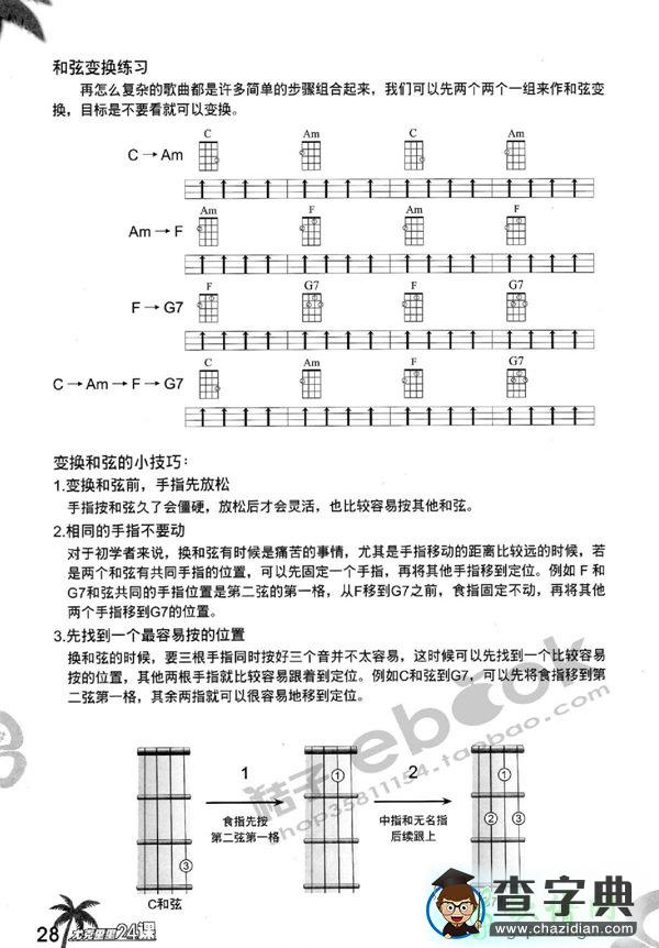 尤克里里常用四和弦