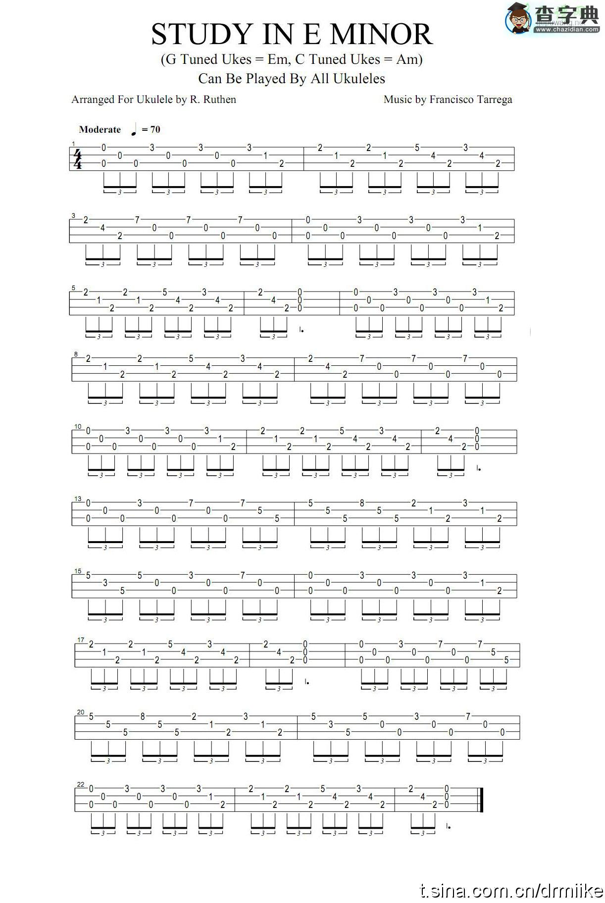 尤克里里Ukulele 指弹指法练习