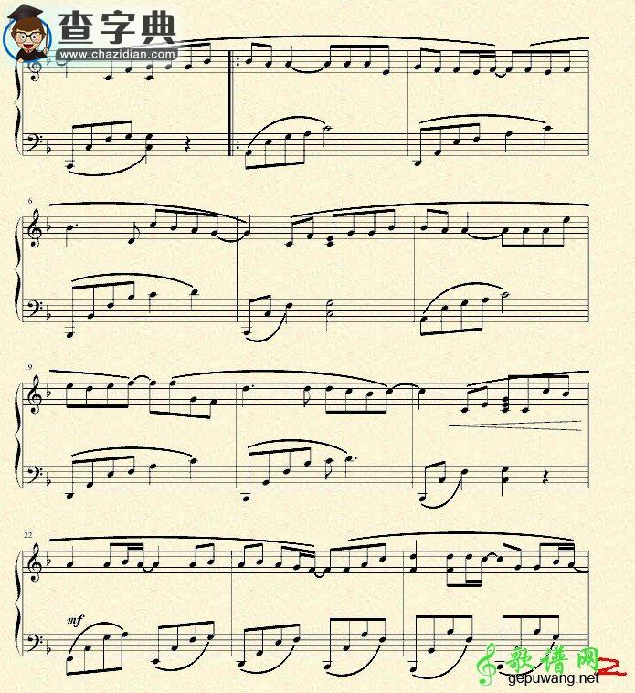 童话钢琴简谱_光良童话钢琴曲简谱