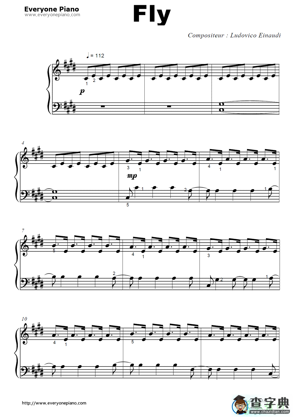 Fly钢琴谱_《无法触碰》片头曲钢琴谱