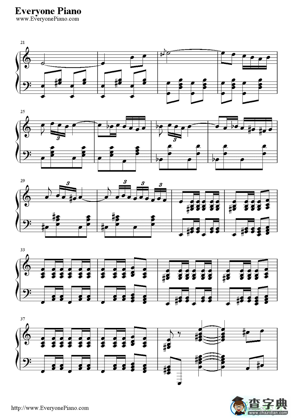西班牙斗牛曲钢琴谱