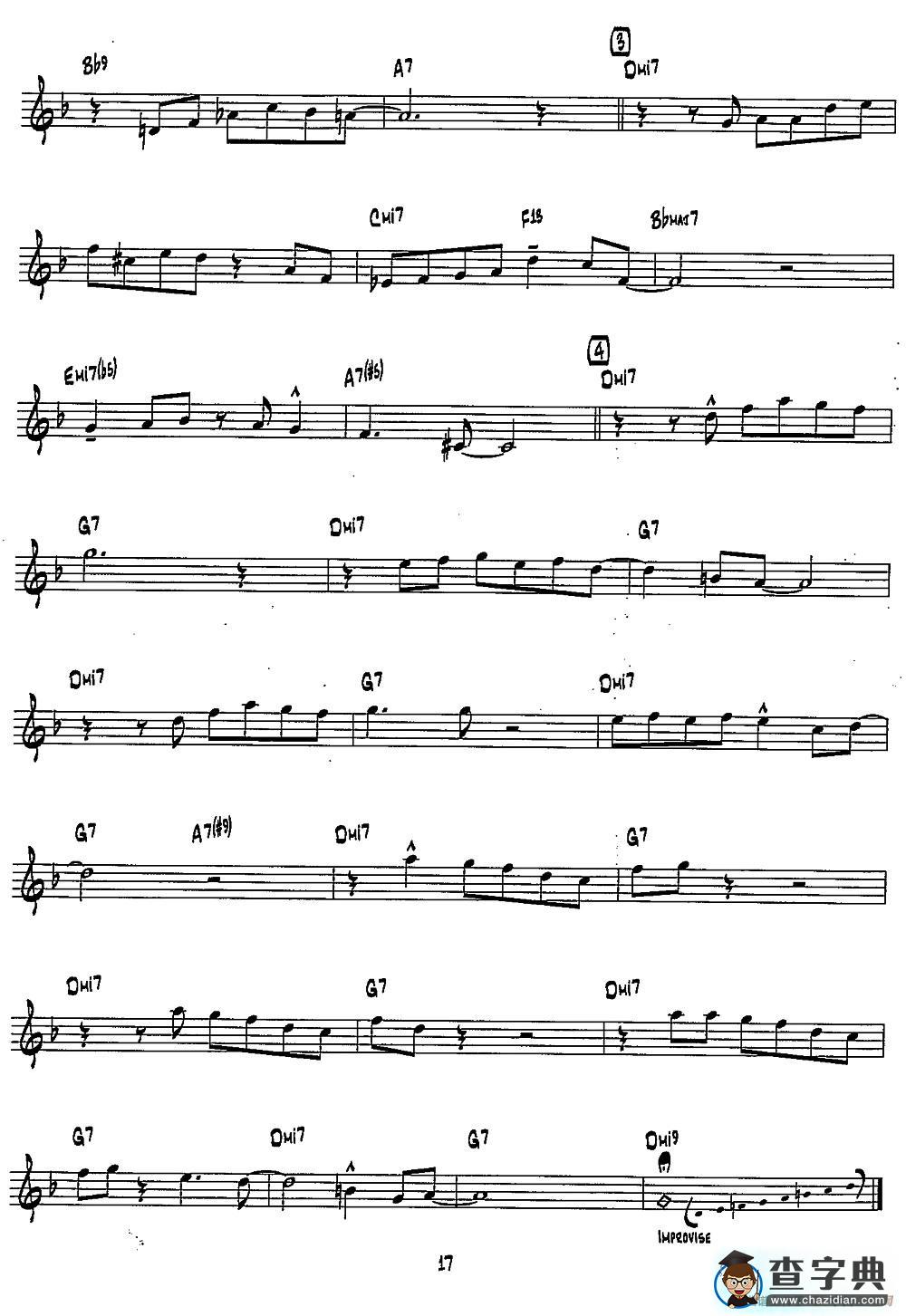 BOSSA（15首爵士练习曲之7）萨克斯谱