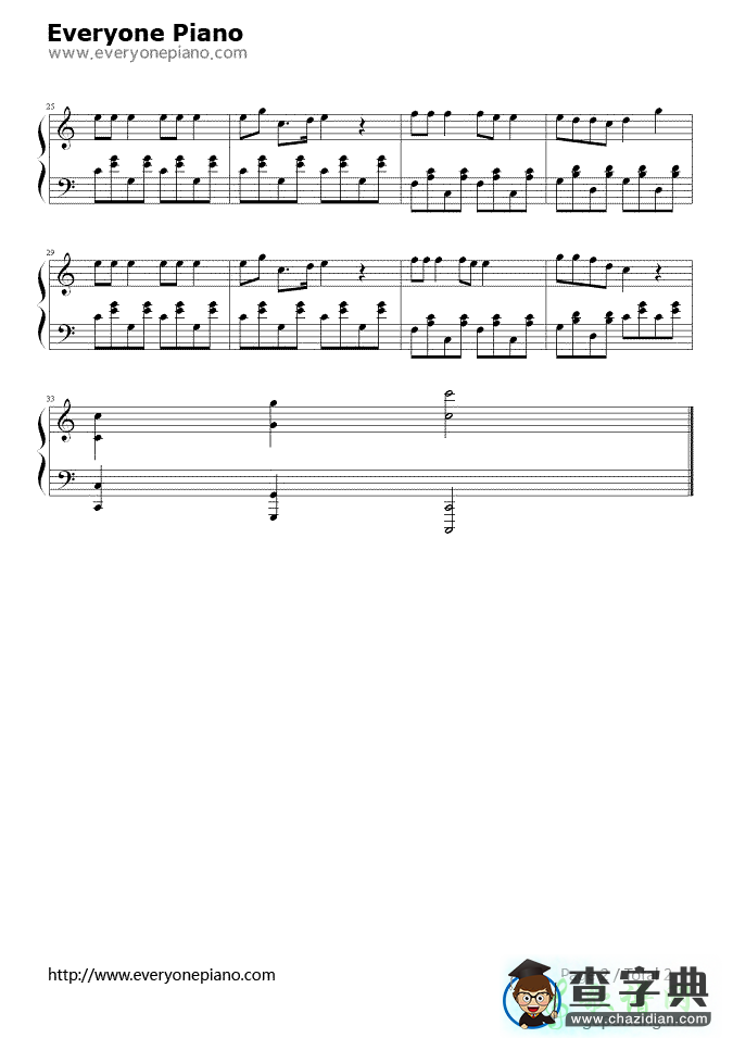 铃儿响叮当Jingle Bells钢琴谱