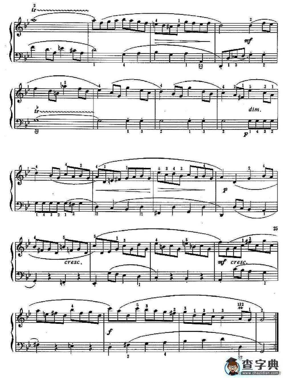 加伏特舞曲（练习连奏及两手的独立性）钢琴谱