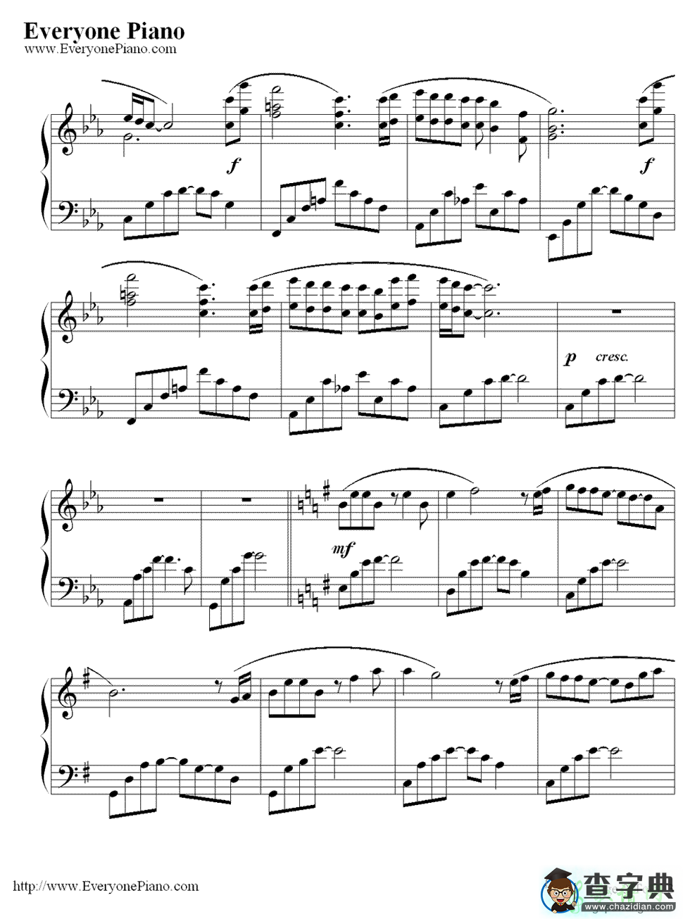 归去来钢琴谱_《神雕侠侣》主题曲钢琴谱