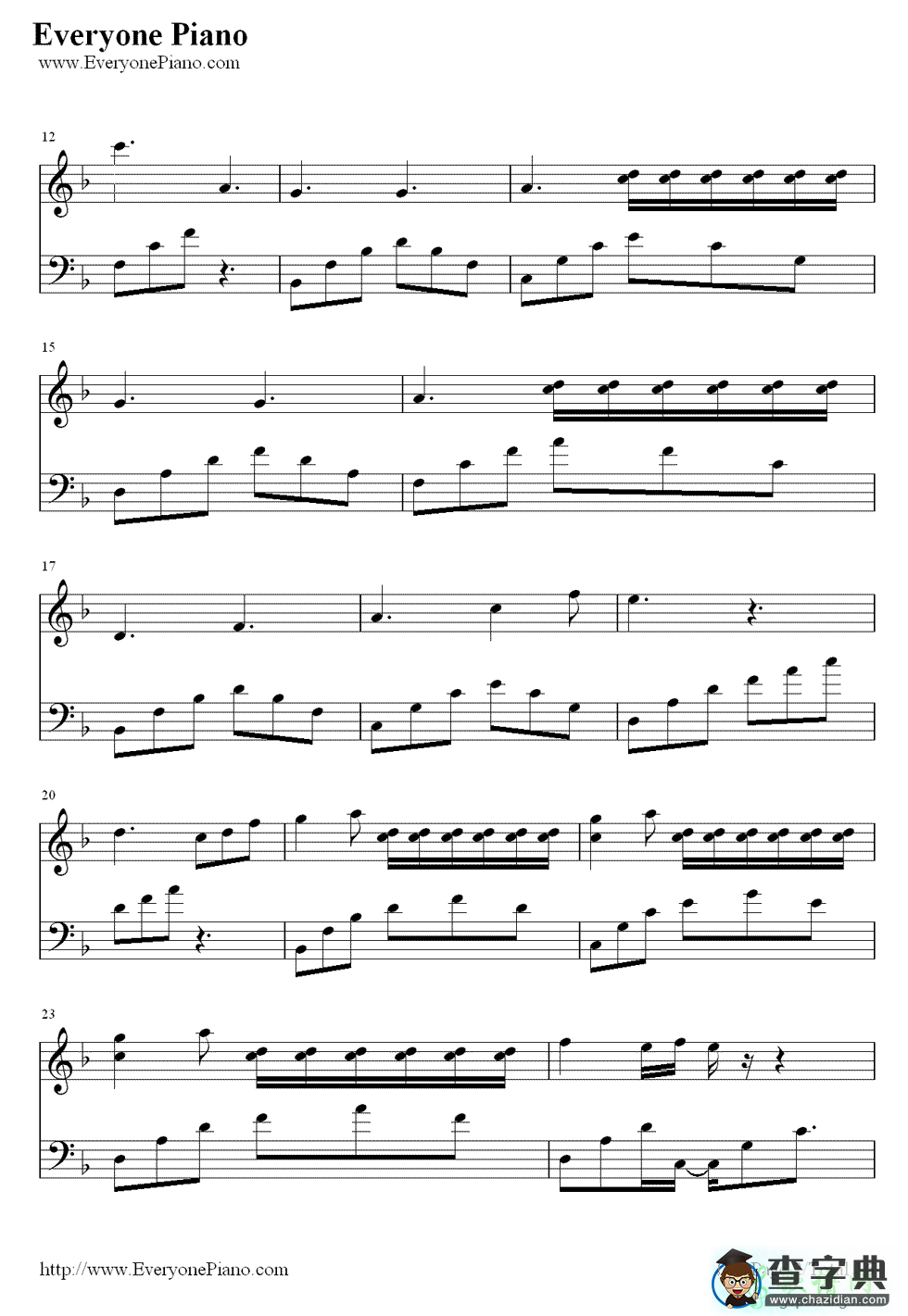 千本樱变奏曲钢琴谱