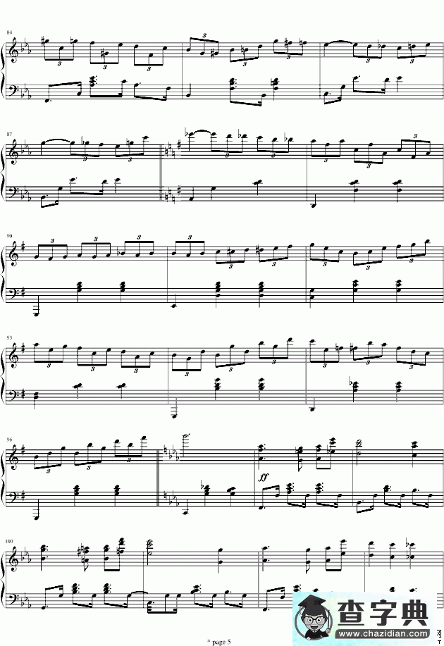 Magic Waltz钢琴谱五线谱