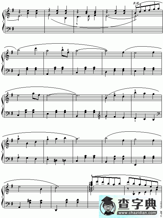 月圆曲钢琴谱五线谱
