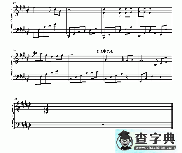The First Snowflqkes钢琴谱五线谱