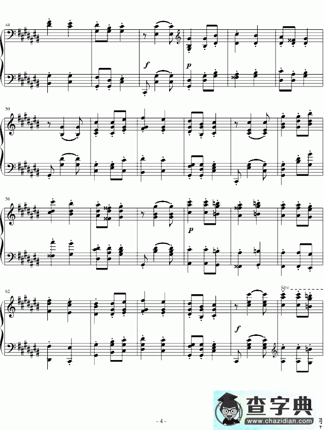 匈牙利狂想曲第6号钢琴谱五线谱