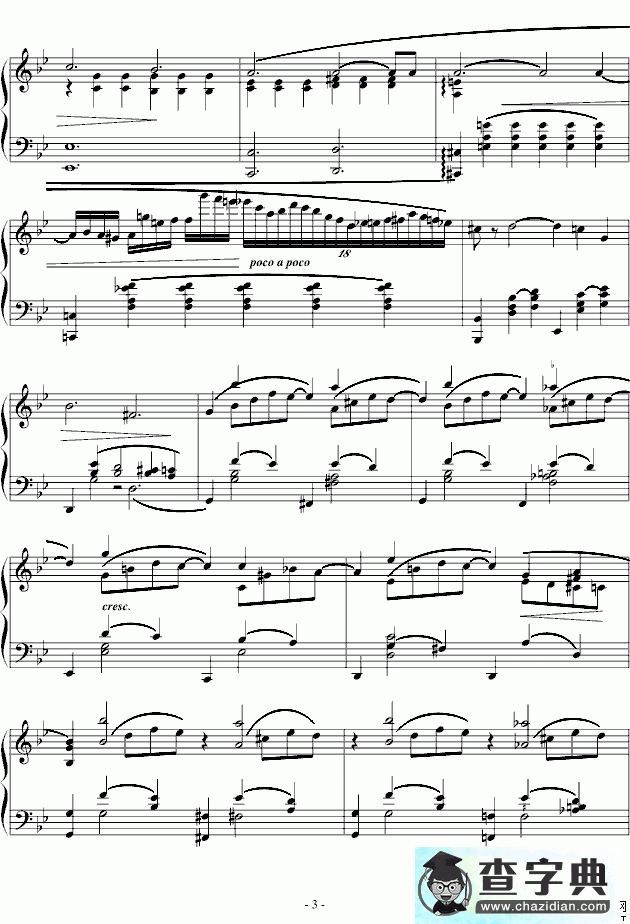 G minor Ballade钢琴谱五线谱