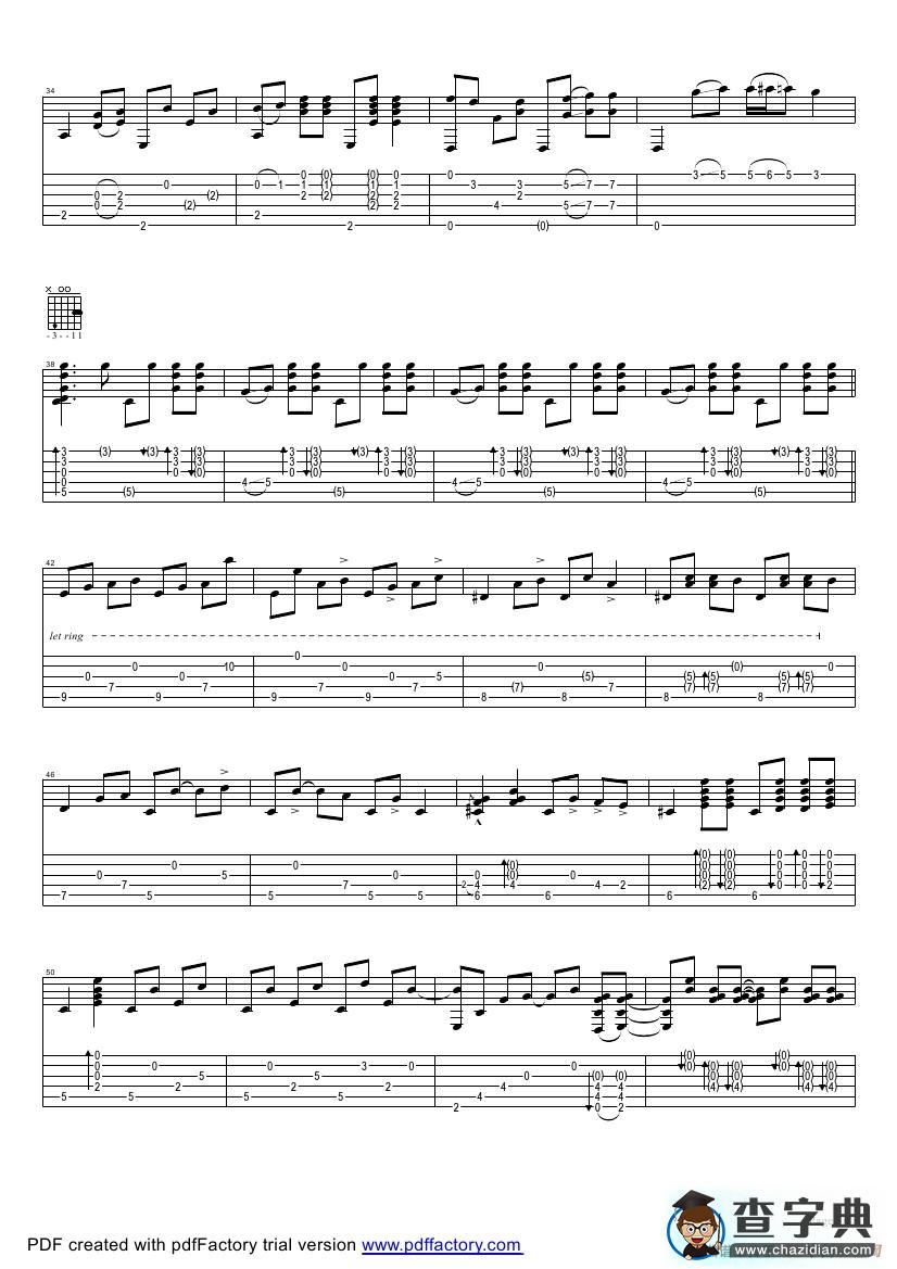 tommy emmanuel：the mystery（指弹吉它）吉他谱