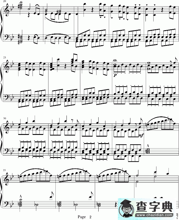 莫扎特第四十号交响曲钢琴谱五线谱