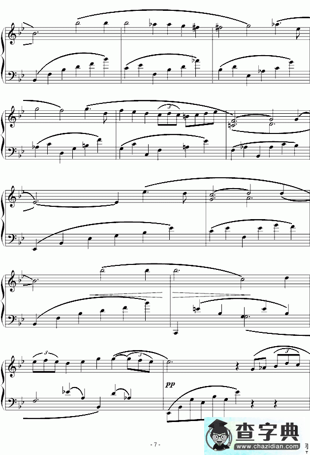 G minor Ballade钢琴谱五线谱
