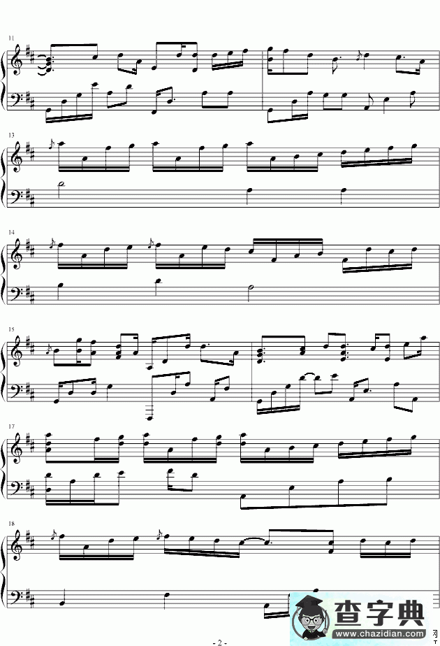 卡农随想曲钢琴谱五线谱